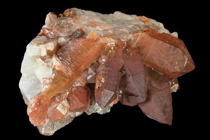 Natural, Red Quartz Crystal Cluster - Morocco #142924